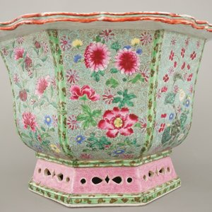 Jardinière en porcelaine de Chine, famille rose, Yongzhen — photo 9