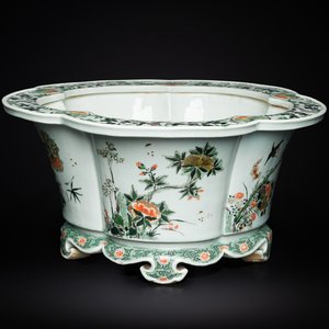 Jardinière impériale en porcelaine de Chine famille verte, marque et époque de Kangxi — photo 1