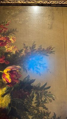 Jean-Baptiste Robie (1821-1910): 'Still Life with Roses and Wild Strawberries', oil on canvas, signed and dated 1863 — photo 11