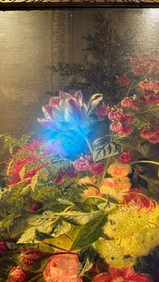 Jean-Baptiste Robie (1821-1910): 'Still Life with Roses and Wild Strawberries', oil on canvas, signed and dated 1863 — photo 13