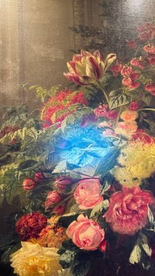 Jean-Baptiste Robie (1821-1910): 'Still Life with Roses and Wild Strawberries', oil on canvas, signed and dated 1863 — photo 18