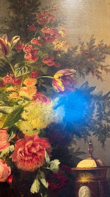 Jean-Baptiste Robie (1821-1910): 'Still Life with Roses and Wild Strawberries', oil on canvas, signed and dated 1863 — photo 19