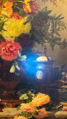 Jean-Baptiste Robie (1821-1910): 'Still Life with Roses and Wild Strawberries', oil on canvas, signed and dated 1863 — photo 22