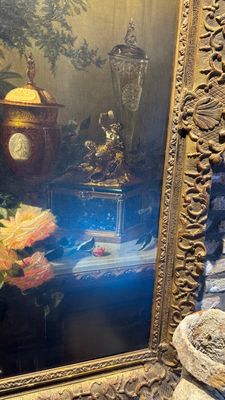 Jean-Baptiste Robie (1821-1910): 'Still Life with Roses and Wild Strawberries', oil on canvas, signed and dated 1863 — photo 35