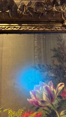 Jean-Baptiste Robie (1821-1910): 'Still Life with Roses and Wild Strawberries', oil on canvas, signed and dated 1863 — photo 4