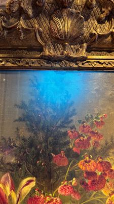 Jean-Baptiste Robie (1821-1910): 'Still Life with Roses and Wild Strawberries', oil on canvas, signed and dated 1863 — photo 5