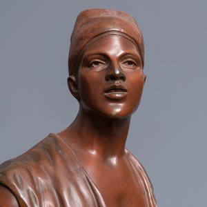 Jean-Didier Debut (1824-1893): Porteur d’eau arabe, a cold painted bronze figure — 照片 9