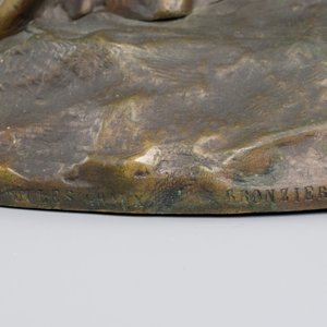 Jean Didier Debut (1824-1893): 'The Roman goddess Pomona', an allegorical representation of the harvest, partly gilded bronze on marble base — photo 10