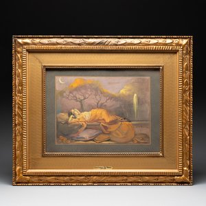 Jean-Francois De Boever (Ghent, 1872-1949): The Water Jet, oil and pastel on paper, signed — photo 1
