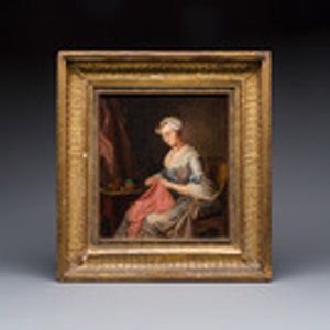 Jean-Gaspard Heilmann (France, 1718 - 1760): 'The Seamstress', oil on panel, 18th C. — photo 2
