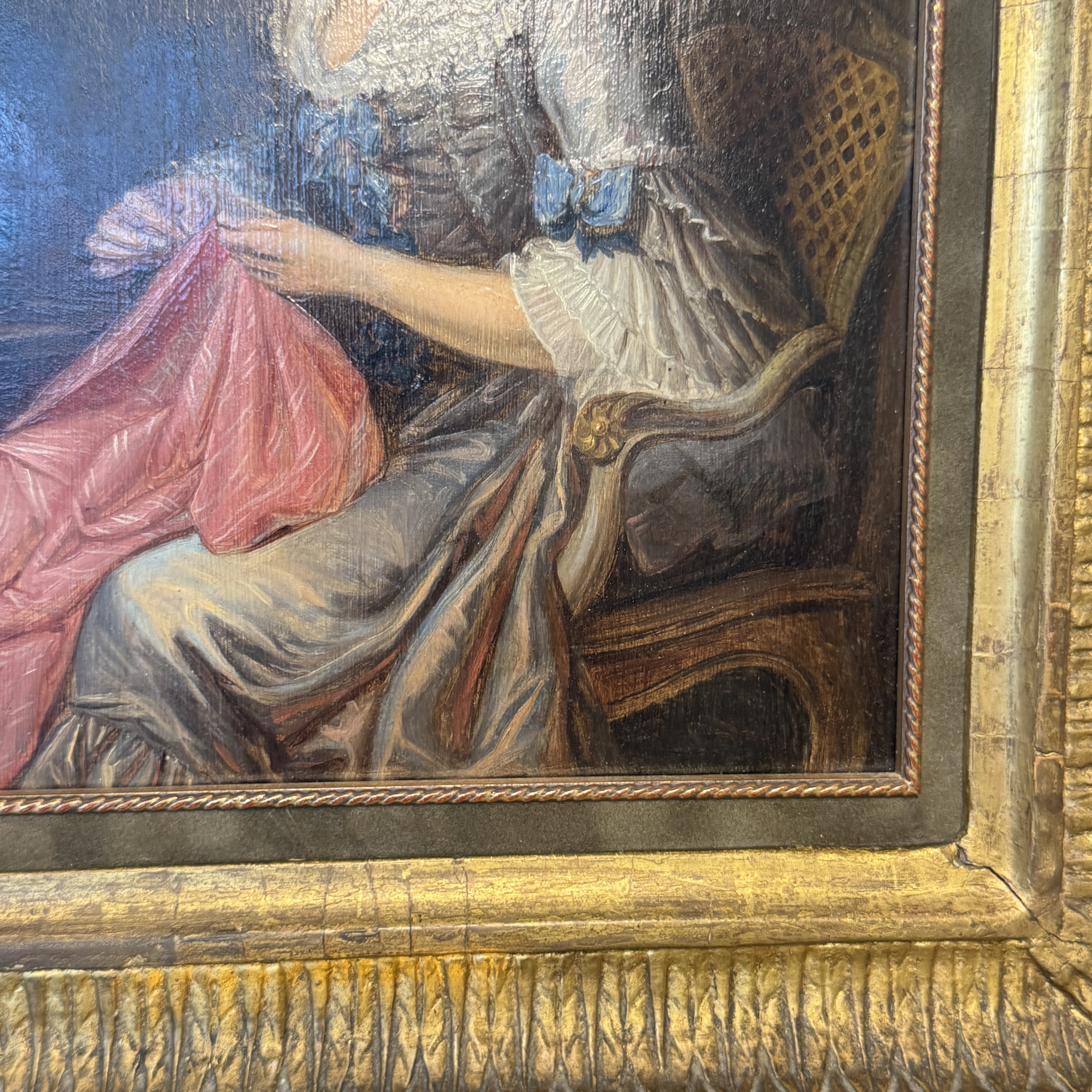 Jean-Gaspard Heilmann (France, 1718 - 1760): 'The Seamstress', oil on panel, 18th C. — foto 7