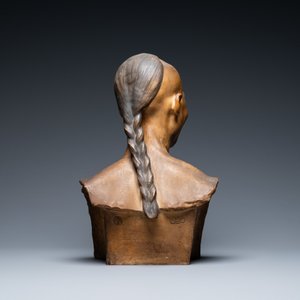 Jean Mich (France, 1871-1919): Bust of Chih-Fan, patinated terracotta — photo 4