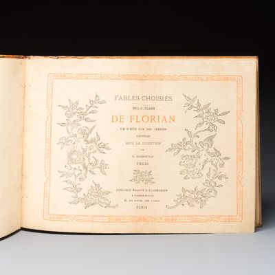 Jean-Pierre Claris de Florian, 'Fables Choisies', illustrated woodblock prints by Japanese artists under Pierre Barboutau, Paris, 1895