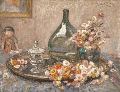 Jef Van de Fackere (1879-1946), Still life with flowers, oil on canvas, gedat. 1946