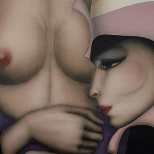 Jef Van Tuerenhout (1926-2006): 'L'idole', two colour lithographs — photo 8