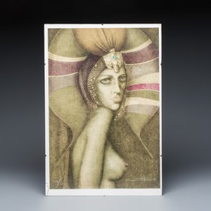 Jef van Tuerenhout (1926-2006): 'The Visitors' and 'Lady with Headdress', two colour lithographs — foto 2