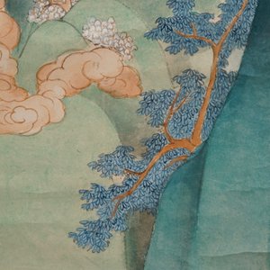 Ji Kang (1911-2007): Guanyin entourée de divinités tutélaires, aquarelle et encre sur papier, 20ème — photo 6