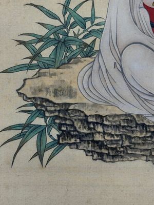 Jin Zhang 金章 (1884-1939) and Jin Cheng 金城 (1878-1926): 'Bodhisattva seated on a lotus throne', ink and colour on paper — photo 9