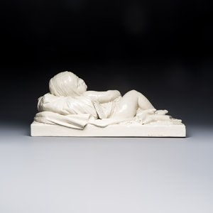 Joseph Ducaju (Antwerp, 1823-1891): a white glazed 'Under God's Protection' group, signed, 19th C. — 照片 2