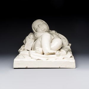 Joseph Ducaju (Antwerp, 1823-1891): a white glazed 'Under God's Protection' group, signed, 19th C. — 照片 3