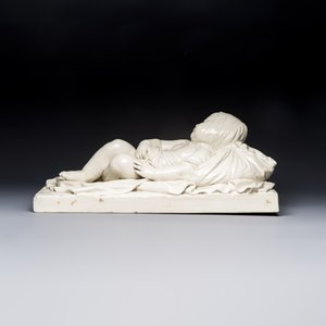 Joseph Ducaju (Antwerp, 1823-1891): a white glazed 'Under God's Protection' group, signed, 19th C. — 照片 4