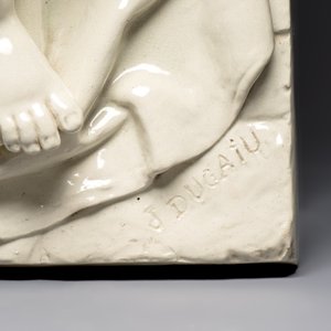 Joseph Ducaju (Antwerp, 1823-1891): a white glazed 'Under God's Protection' group, signed, 19th C. — 照片 7