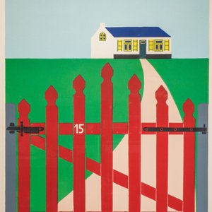 Joseph Willaert (1936–2014): ‘House with a Red Fence’, colour lithograph — photo 1