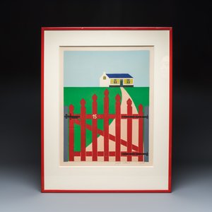 Joseph Willaert (1936–2014): ‘House with a Red Fence’, colour lithograph — photo 2