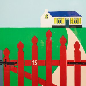Joseph Willaert (1936–2014): ‘House with a Red Fence’, colour lithograph — photo 3