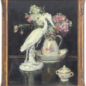 Jules Alexandre Grün (1868-1934), A still life with a heron — photo 1