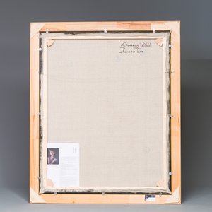 Julia Tann (1992): Portrait of Chenrezig, oil on canvas, dated 2022 — photo 4