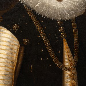 Justus Sustermans (1597-1681), toegeschr. aan: Een paar portretten van Albrecht & Isabella, olie op doek, 1e helft 17e eeuw — foto 14