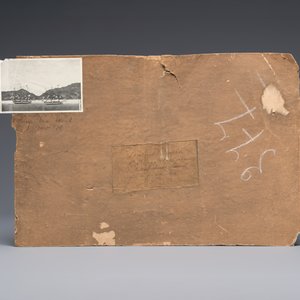 Kawahara Keiga 川原慶賀 (Japan, 1786-1860): 'Two Dutch Vessels Anchored off Nagasaki Bay', gouache on silk, seal mark, 19th C. — 照片 7