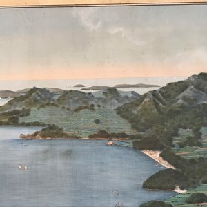 Keiga Kawahara (Japon, 1786-1860), “Vue sur le port de Deshima”, gouache sur soie — photo 5