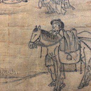Koreaanse school: Figuren in een landschap, inkt op papier, Joseon, 18/19e eeuw — foto 8