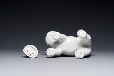 Koro en forme de tigre en porcelaine du Japon, probablement Hirado, Edo, 19ème — photo 5