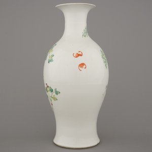 Kwartelvaas in Chinees porselein, famille rose, Guangxu, 19e eeuw — foto 4