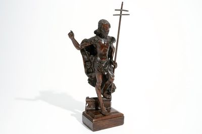 La résurrection, fragment de retable, chêne, Flandres, 16ème
