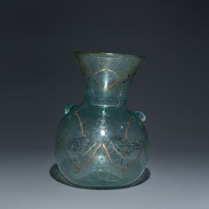 Lampe de mosquée en verre peint, probablement la Syrie, 19ème — photo 3