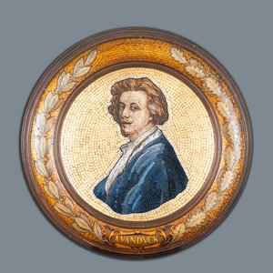 L'auto-portrait de van Dyck en mosaïque de verre, attribué à G. vd Laan, vers 1900 — photo 1