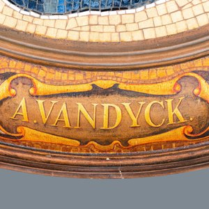 L'auto-portrait de van Dyck en mosaïque de verre, attribué à G. vd Laan, vers 1900 — photo 4
