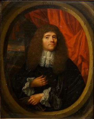 Leermans, Pieter (Ecole hollandaise, 1635-1706): Portrait d'un homme, huile sur panneau