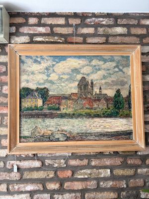 Léon De Smet (1881–1966): ‘Sight at Vernon-sur-Seine’, oil on board, signed, 20th C. — foto 1