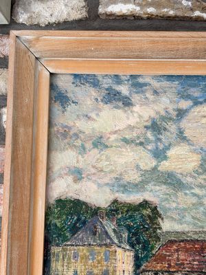 Léon De Smet (1881–1966): ‘Sight at Vernon-sur-Seine’, oil on board, signed, 20th C. — foto 2