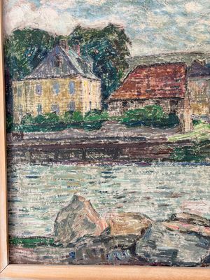 Léon De Smet (1881–1966): ‘Sight at Vernon-sur-Seine’, oil on board, signed, 20th C. — foto 4