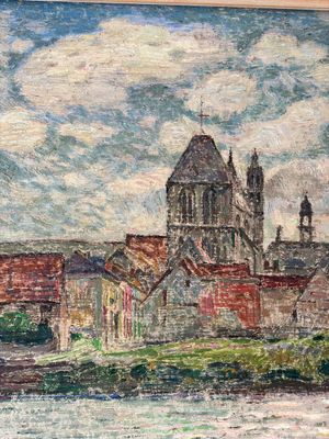 Léon De Smet (1881–1966): ‘Sight at Vernon-sur-Seine’, oil on board, signed, 20th C. — foto 5