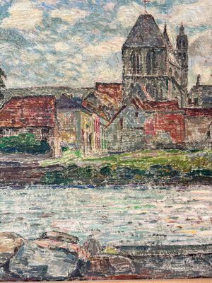 Léon De Smet (1881–1966): ‘Sight at Vernon-sur-Seine’, oil on board, signed, 20th C. — foto 6