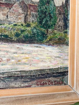 Léon De Smet (1881–1966): ‘Sight at Vernon-sur-Seine’, oil on board, signed, 20th C. — foto 8
