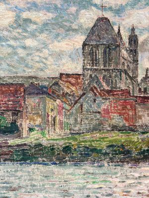Léon De Smet (1881–1966): ‘Sight at Vernon-sur-Seine’, oil on board, signed, 20th C. — foto 9