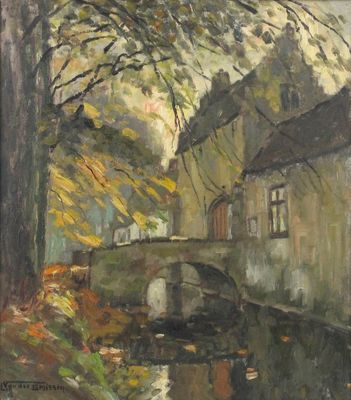 Leon van der Smissen (1900-1966), Zicht op de toegang tot het Rooigemkasteel te Sint-Kruis Brugge